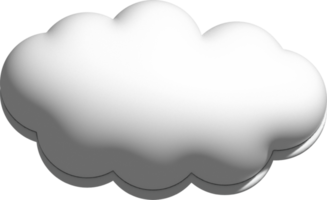 cute white 3D cloud decoration png