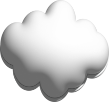 schattig wit 3d wolk decoratie png