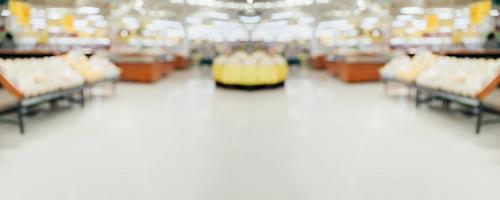 supermarket grocery store interior abstract blurred background photo