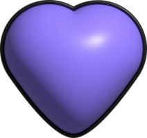 schattig kleurrijk 3d hart vorm decoratie png