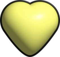 cute colorful 3d heart shape decoration png