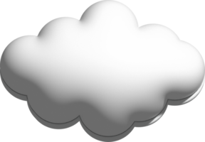 cute white 3D cloud decoration png