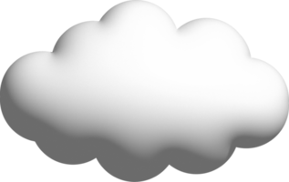 jolie décoration de nuage 3d blanc png