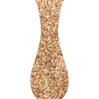 vase en céramique bohème doré moderne. clipart png transparent