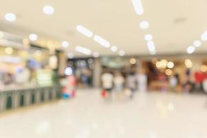 Abstract blur modern shopping mall store interior defocused background photo