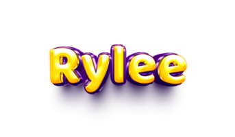 name of girls bubbly celebration decoration hanging air balloon shiny rylee png