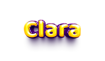 name of girls bubbly celebration decoration hanging air balloon shiny clara png