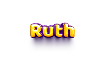 mädchen name aufgeblasen luftfolie glänzend feier dekoration ruth png