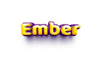 girl name inflated air foil shiny celebration decoration ember png