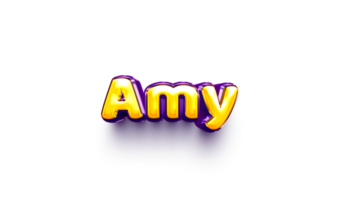 girl name inflated air foil shiny celebration decoration amy png