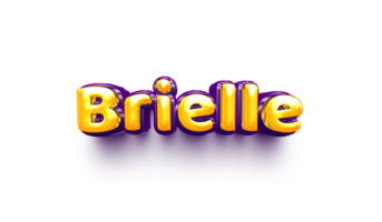 girl name inflated air foil shiny celebration decoration briellle png