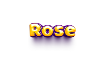 girl name inflated air foil shiny celebration decoration rose png