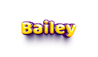 girl name inflated air foil shiny celebration decoration bailey png