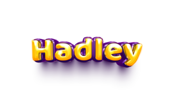 nom de fille feuille d'air gonflé brillant célébration décoration hadley png