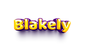 girl name inflated air foil shiny celebration decoration blakely png