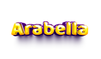 girl name inflated air foil shiny celebration decoration arbella png