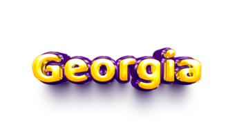 girl name inflated air foil shiny celebration decoration georgia png