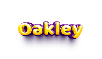 girl name inflated air foil shiny celebration decoration oakley png