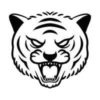 tiger illustration hand drawn for design element. vector