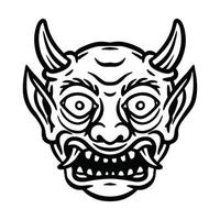 ilustración del diablo dibujada a mano para el elemento de diseño. vector