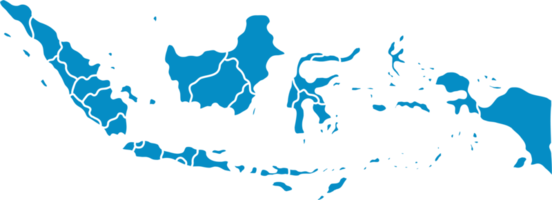 doodle freehand drawing of indonesia map. png