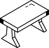 An icon of bench line design vector