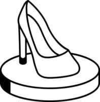 A heel line icon design vector