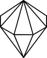 An icon of diamond line design vector