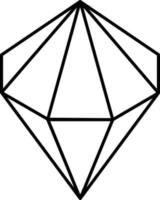 An icon of diamond line design vector