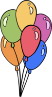 oodle desenho à mão livre de balão de festa. png