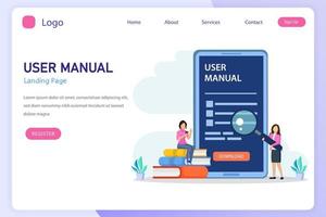User guide manual, instruction and guidebook vector concept