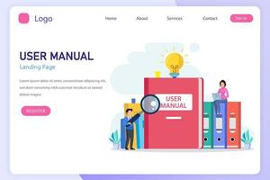 User guide manual, instruction and guidebook vector concept