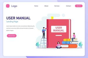 User guide manual, instruction and guidebook vector concept