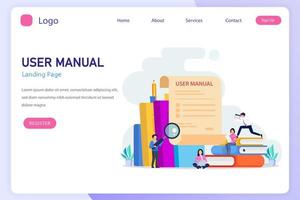 User guide manual, instruction and guidebook vector concept