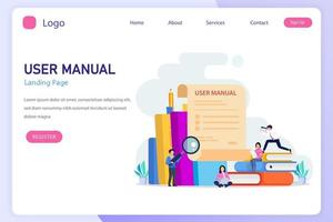 User guide manual, instruction and guidebook vector concept