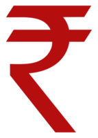 India Currency, Rupee Icon Symbol, INR. Format PNG