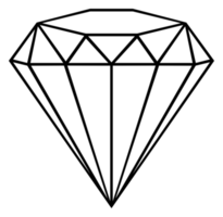 diamant tecken illustration för ikon, symbol, piktogram, hemsida eller grafisk design element. formatera png