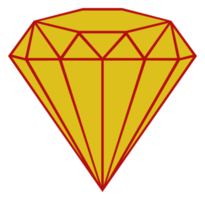 ilustración de signo de diamante para icono, símbolo, pictograma, sitio web o elemento de diseño gráfico. formato png