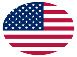 bandera de nosotros, bandera de estados unidos, bandera de américa en forma ovalada. formato png