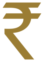 India moneta, rupia icona simbolo, inr. formato png
