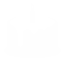 silueta de pastel de cumpleaños para icono, pictograma, aplicaciones, sitio web, ilustración de arte, logotipo o elemento de diseño gráfico. formato png