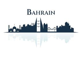 día nacional de bahrein o plantilla de la independencia ilustración plana de dibujos animados dibujados a mano con bandera ondulada en el 16 de diciembre diseño patriótico de vacaciones vector