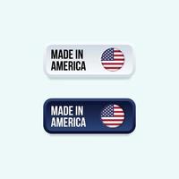Made in America sticker for product packaging vector