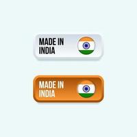 Made in India sticker for product packaging vector