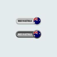 Made in Australia label for product packaging vector