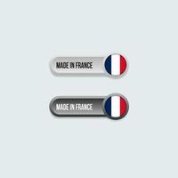 Made in France label for product packaging vector