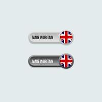 Made in Britain label for product packaging vector