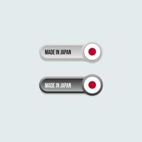 Made in Japan label for product packaging vector