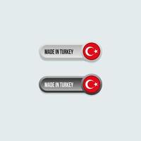 Made in Turkey label for product packaging vector