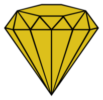 ilustração de sinal de diamante para ícone, símbolo, pictograma, site ou elemento de design gráfico. formato png
